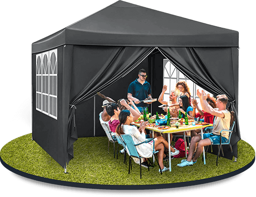 people enjoy with coazy party tent